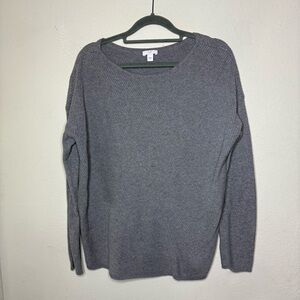 J. Jill Charcoal Crewneck Sweater Size Medium